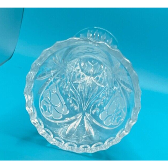 Grandma Core 8.5" Lead Crystal Vase Hand-Cut 8.5" Tall Rose Bud Design VTG - Picture 4 of 5